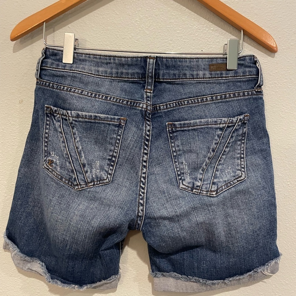 Kut from the Kloth Distressed Blue Jean Shorts - Picture 4 of 4